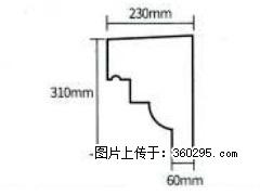 产品分解图型 - 檐口线，型号：SX311-YK-3，规格：230x310mm(3) - 海南三象EPS建材 hainan.sx311.cc